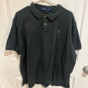 Polo by Ralph Lauren Men's Dark Grey Polo Shirt Vintage 90s Pony Pima Cotton EUC